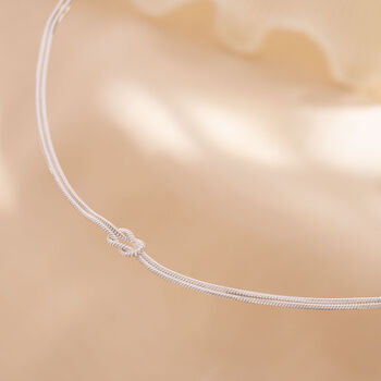 Infinity Knot Sterling Bracelet Wedding Gift Set, 5 of 12