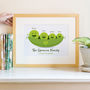 Peas In A Pod Family Print Personalised, thumbnail 2 of 6