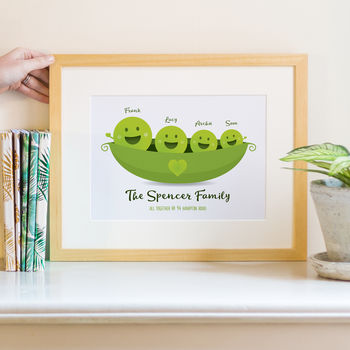 Peas In A Pod Family Print Personalised, 2 of 6