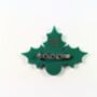 Holly Brooch Christmas Pin, Acrylic Holly Jewellery, Xmas, thumbnail 5 of 6