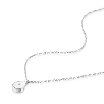 Diamond Teardrop Urn Necklace 925 Silver, 4 of 5