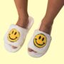 Happy Face Slippers White, thumbnail 3 of 7
