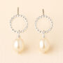 Sterling Silver White Freshwater Pearl Rope Stud Earrings, thumbnail 1 of 7