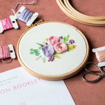 Pastel Bouquet Embroidery Hoop Kit, 7 of 7