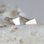 Sterling Silver Tiny Quadrilateral Earring Studs, thumbnail 1 of 6