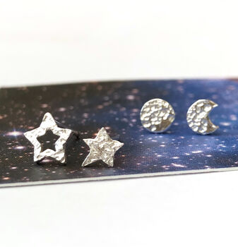 Pair Your Own Mini Star And Moon Earrings, 3 of 12