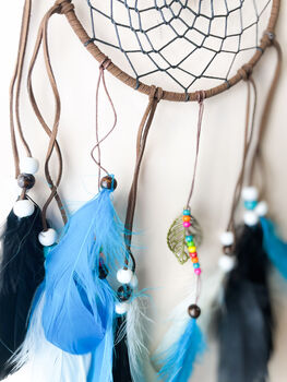 Turquoise And Black Dream Catcher Wall Decor, 3 of 6