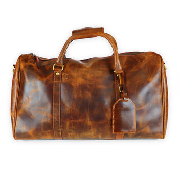 Personalised Buffalo Leather Weekender Bag, 2 of 12