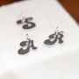 Solid Silver 'Groovy' Letter Charm Necklace, thumbnail 2 of 11