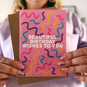 Birthday Card 'Beautiful Birthday Wishes To You', 7 of 7