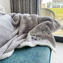 Personalised Embroidered Photo Grey Sherpa Blanket, thumbnail 10 of 12