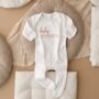 Personalised Baby Surname Baby Grow, thumbnail 2 of 3