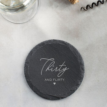 Personalised Slate Coaster 50th Birthday Gift For Mum Her, 7 of 9