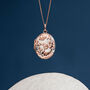 Personalised Rose Gold Plated Queen Of Flowers Locket, thumbnail 2 of 12