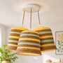 Natural Seagrass Triple Cluster Pendant Light, thumbnail 1 of 4