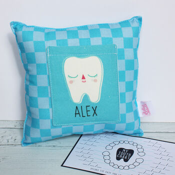 Checkerboard Tooth Fairy Cushion, 4 of 12