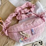 Pink Tartan Ruched Crossbody Bag, thumbnail 2 of 7
