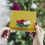 Personalised Pop Up Poinsettia Flowers Card, thumbnail 2 of 2