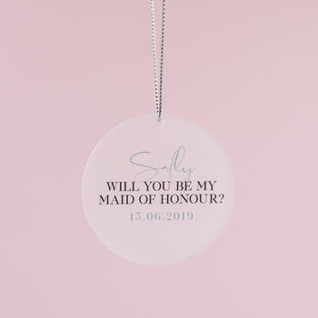 Personalised 'Will You Be My Maid of Honor / Bridesmaid / Flower Girl?' Card With Keepsake, 4 of 12