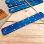 Wooden Incense Holders In Midnight Blue And Gold, thumbnail 8 of 12