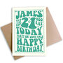 Personalised, Frameable 21st Birthday Card, thumbnail 1 of 3