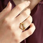 Love Sign Gold Plated Ring, thumbnail 2 of 5