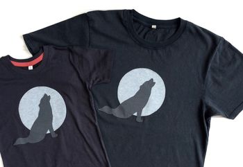 Parent And Child Wolf T Shirt Set, 7 of 10