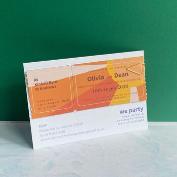 Fun Colourful Wedding Invitation, 8 of 8