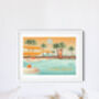 Ocean Beach Nightclub Ibiza Travel Poster Art Print, thumbnail 3 of 8