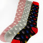 Personalised Birthday Paw Print Welly Socks With Gold Foil Label, thumbnail 4 of 10