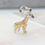 Sterling Silver And Gold Plated Clip On Giraffe Charm, thumbnail 1 of 3