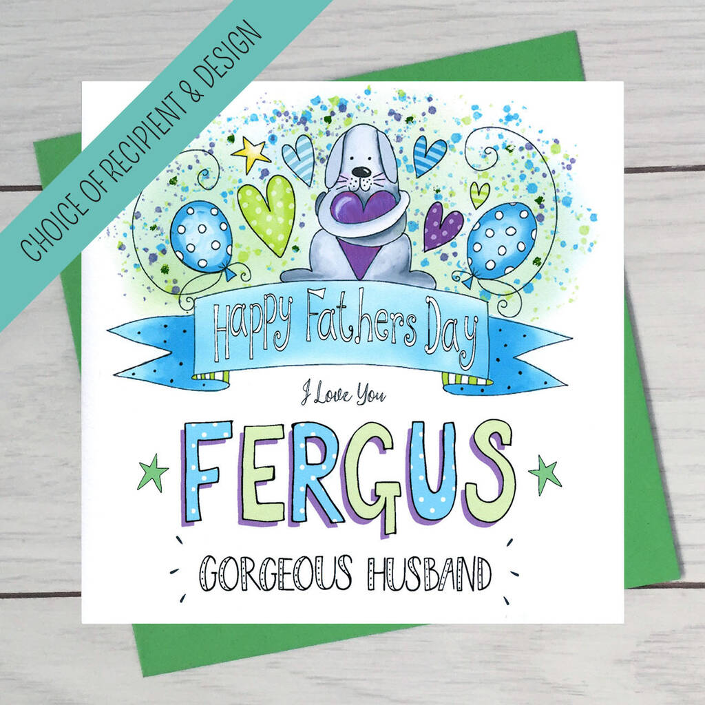 husband fathers day card by claire sowden design notonthehighstreetcom