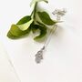 Sterling Silver And Cubic Zirconia Hamsa Hand Necklace, thumbnail 4 of 4