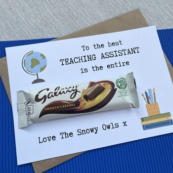 Personalised Teaching Assistant Thank You Chocolate Galaxy Card, 3 of 3