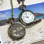 Personalised Bronze Pocket Watch Triple Horse Design, thumbnail 1 of 6