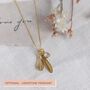 Gold Plated Birth Flower Month Personalised Necklace, thumbnail 2 of 10