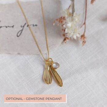 Gold Plated Birth Flower Month Personalised Necklace, 2 of 10