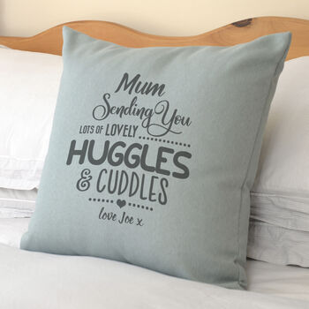 Personalised Sending You Lots Of Huggles Cushion, 9 of 10