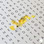 Personalised Word Search Silkscreen Print In 24ct Gold, thumbnail 2 of 8