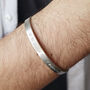 Personalised Men's Sterling Silver Cuff Bracelet, thumbnail 1 of 6