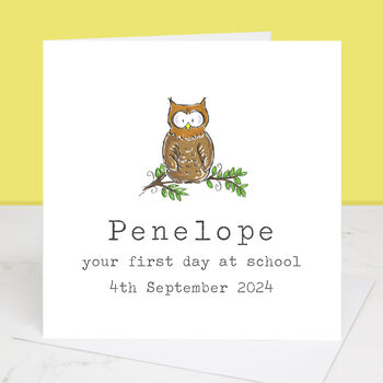 First Day Of School Personalised Bunny Card, 4 of 4