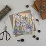 'Dragonfly And Bearded Iris' Greeting Card, thumbnail 2 of 2
