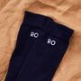 Personalised Monogrammed Navy Socks, thumbnail 1 of 3