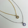 Sterling Silver Evil Eye Pendant Necklace, thumbnail 4 of 5