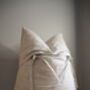 Charcoal Stripe Square Linen Scatter Cushion, thumbnail 7 of 8