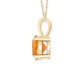 Genuine Citrine Necklace In 9ct Gold, 9 of 12