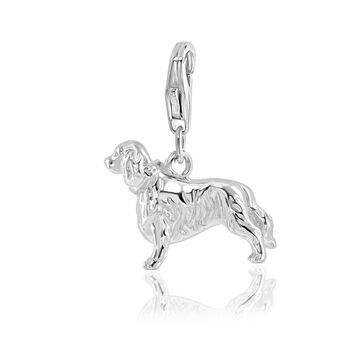 King Charles Spaniel Charm Sterling Silver, 4 of 12