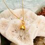 'En Pointe' Clear Quartz Gold Plated Necklace, thumbnail 4 of 6