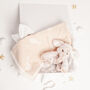 Beige Elephant Toy And Rattle Blanket Baby Gift Set, thumbnail 6 of 7