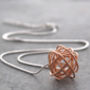 Nest Rose Gold Plated Silver Stud Earrings, thumbnail 4 of 5